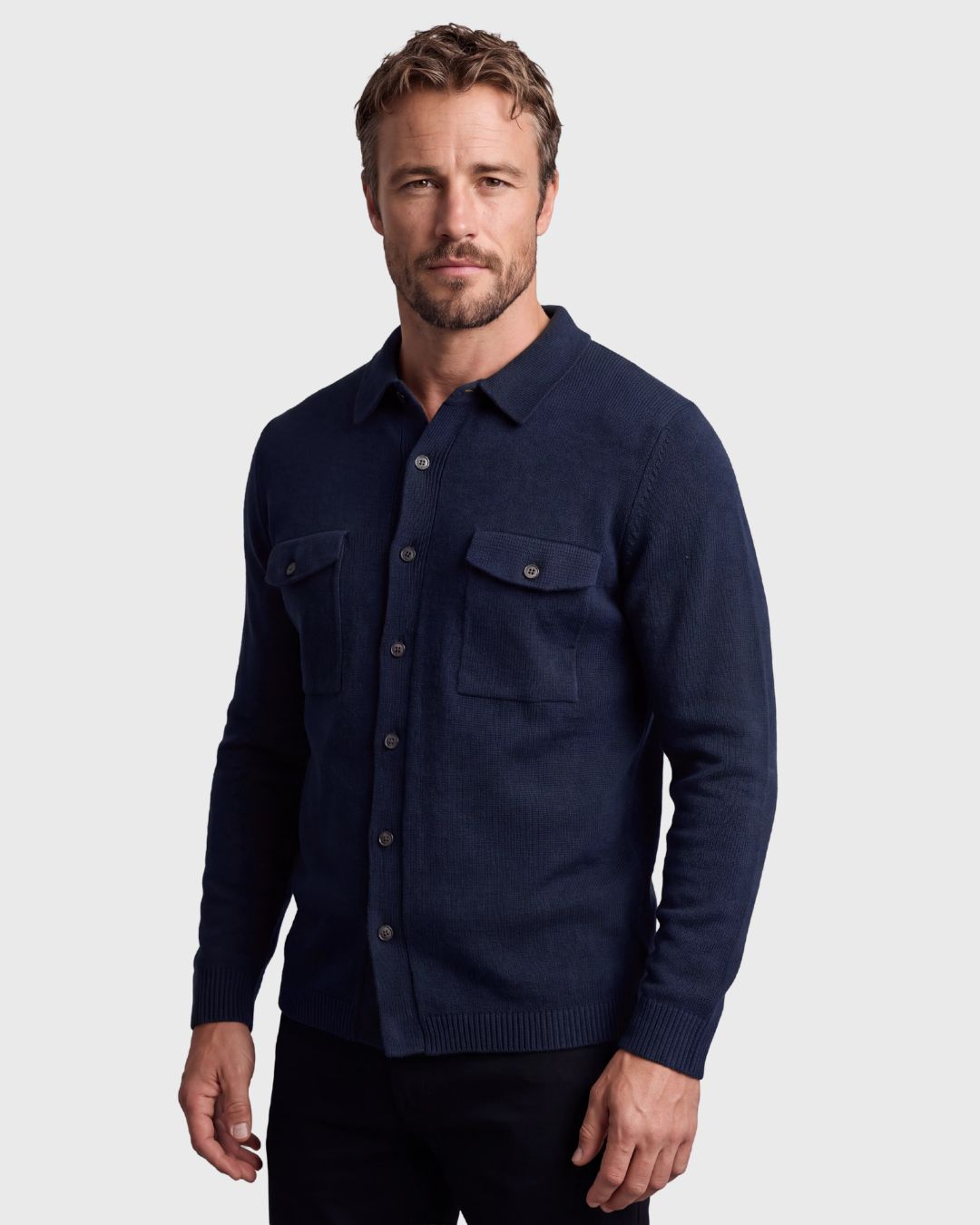Camicia in maglia con tasche