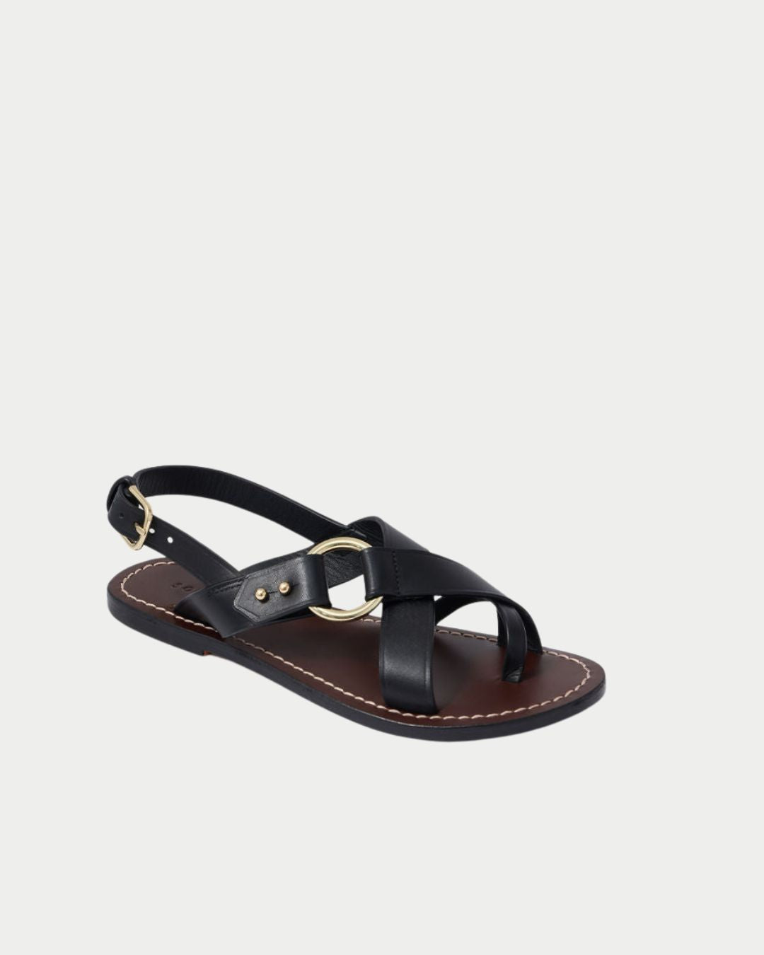 Florence crocodile-effect leather sandals