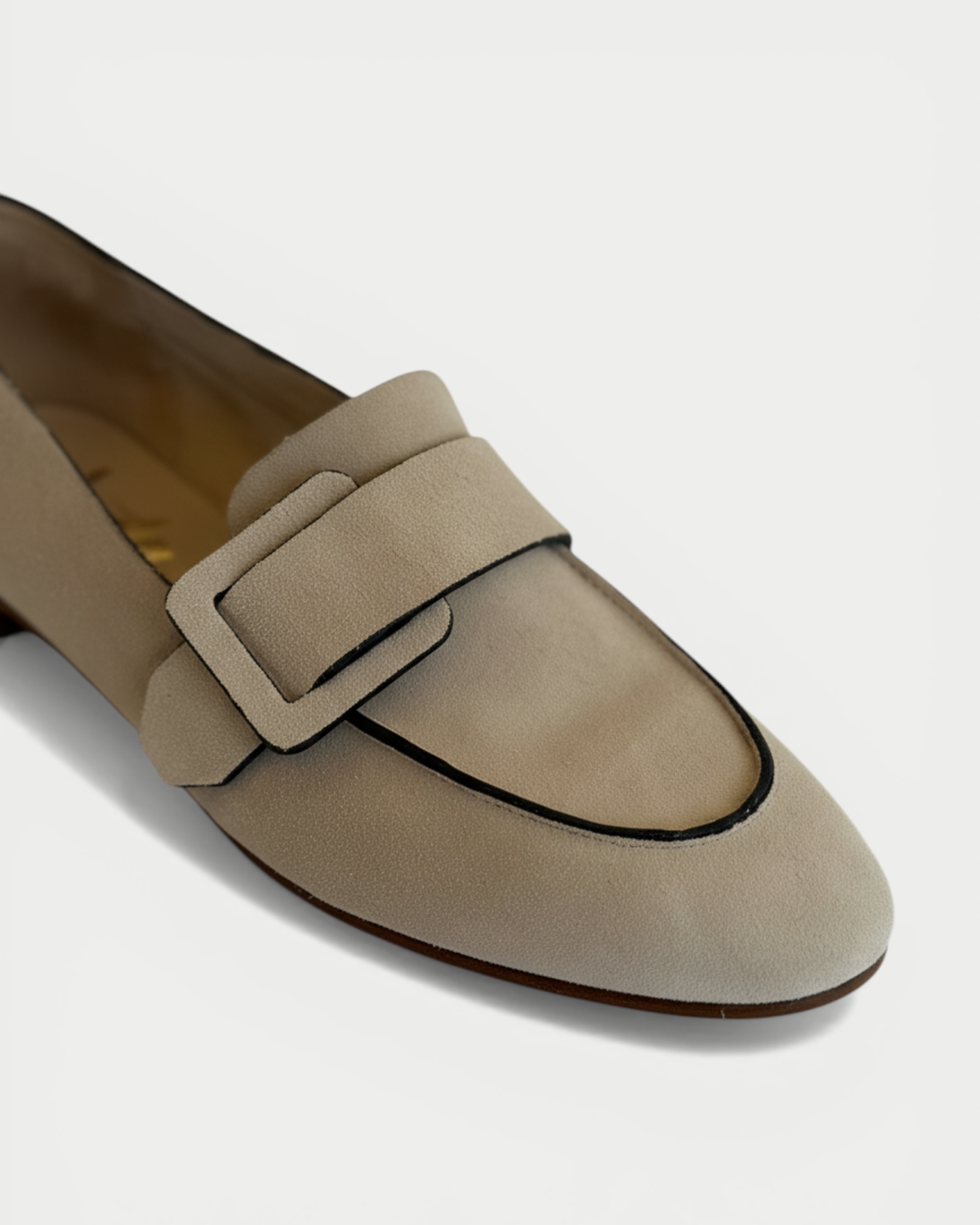 Wildleder-Mokassin in Beige