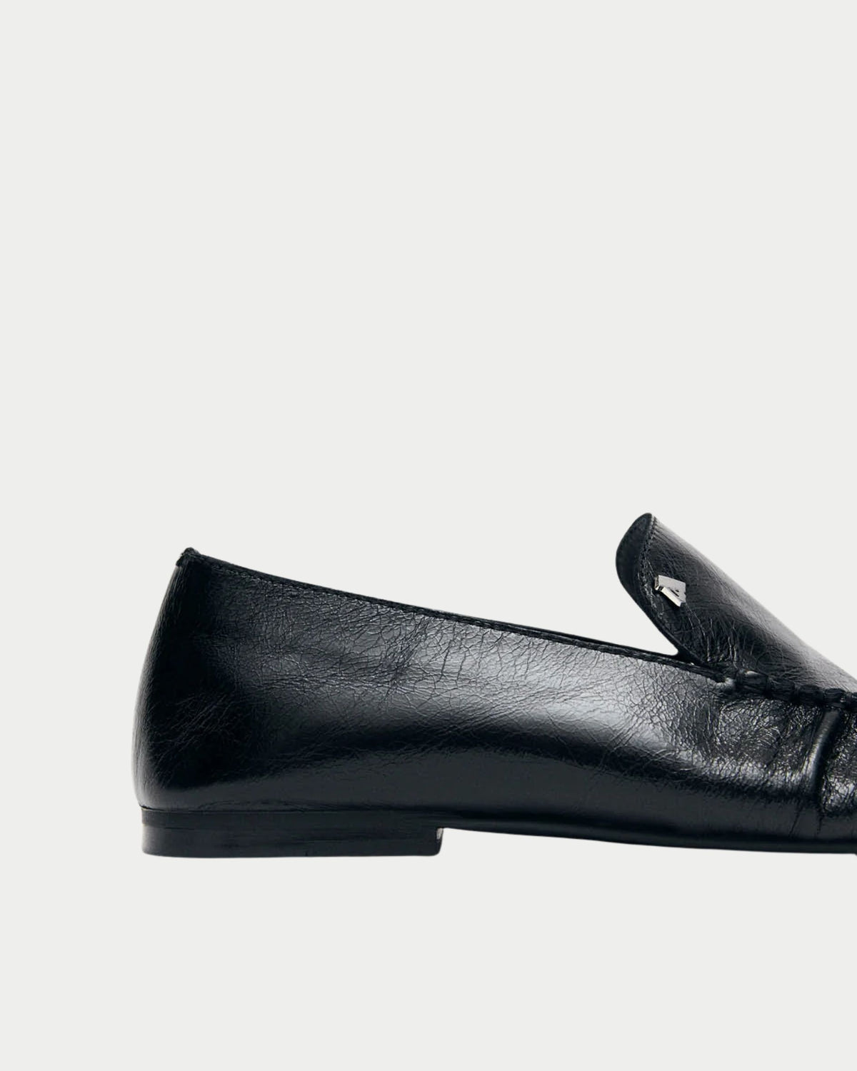 Gabe black leather loafers