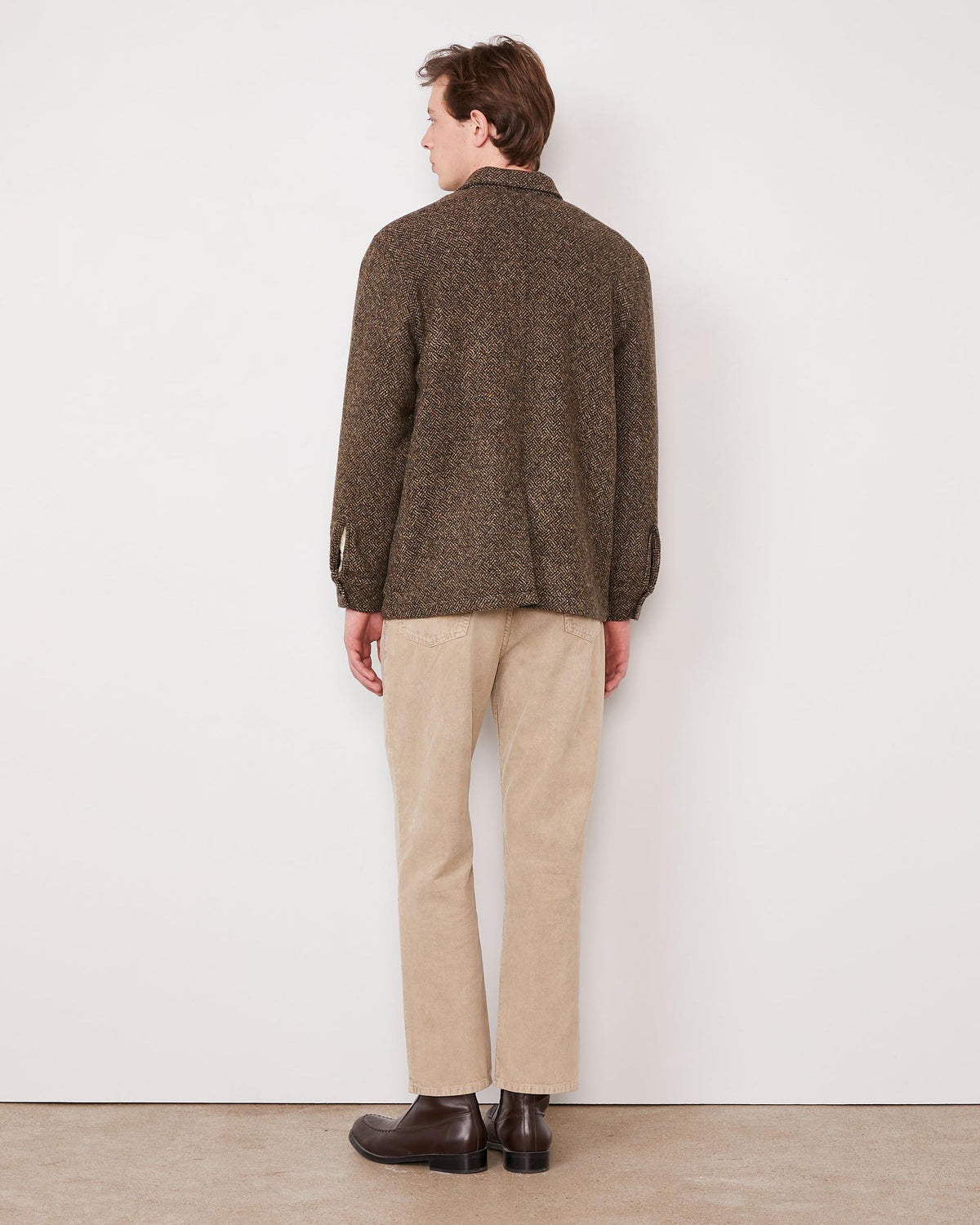 Camicia Sheldon a quadri in lana Shetland
