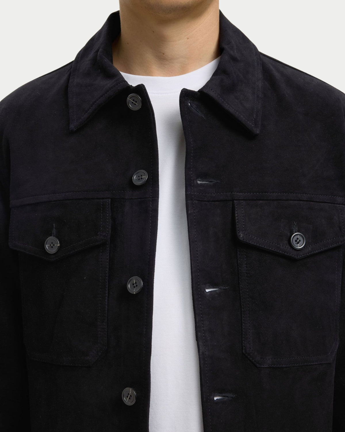 Overshirt in suede