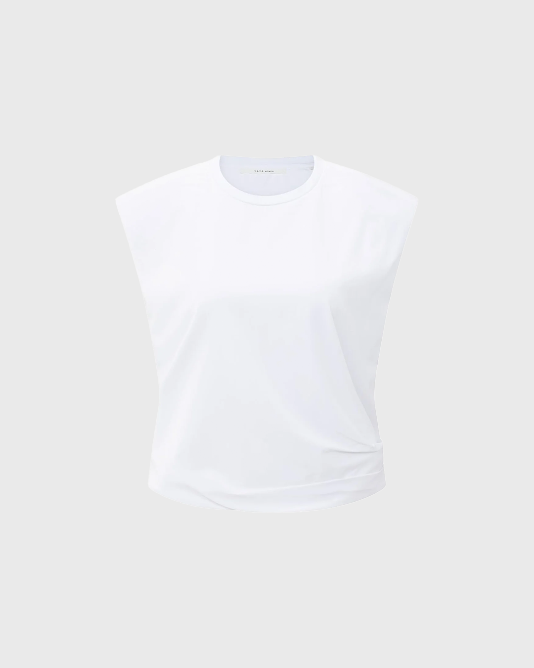 T-shirt con spalle imbottite
