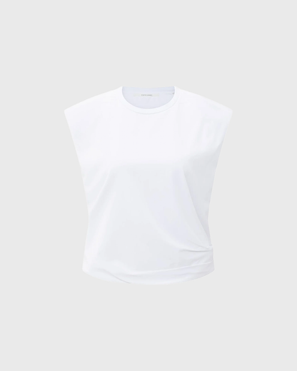 T-shirt con spalle imbottite