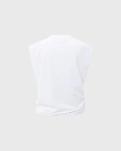 T-shirt con spalle imbottite