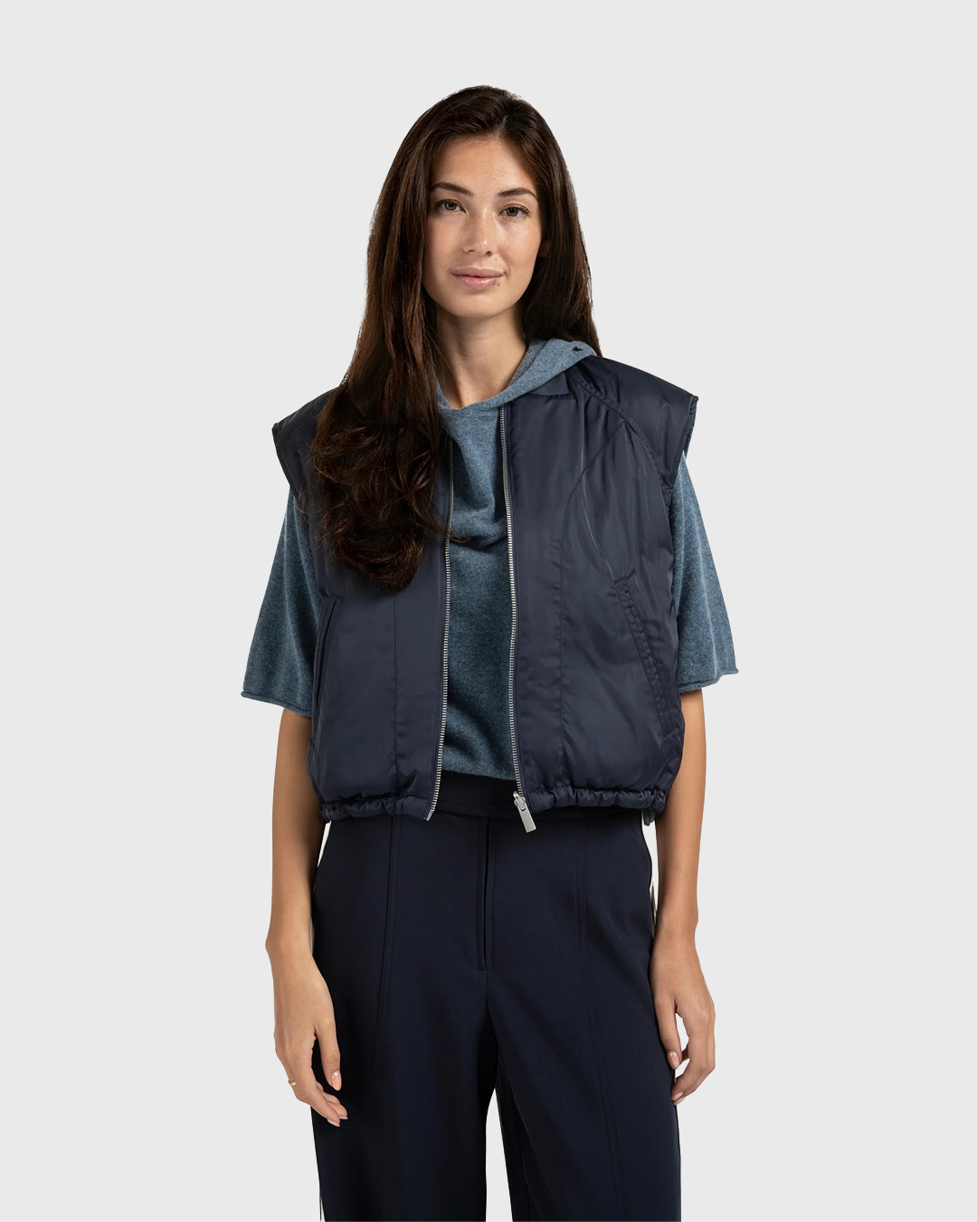 Nylon vest jacket