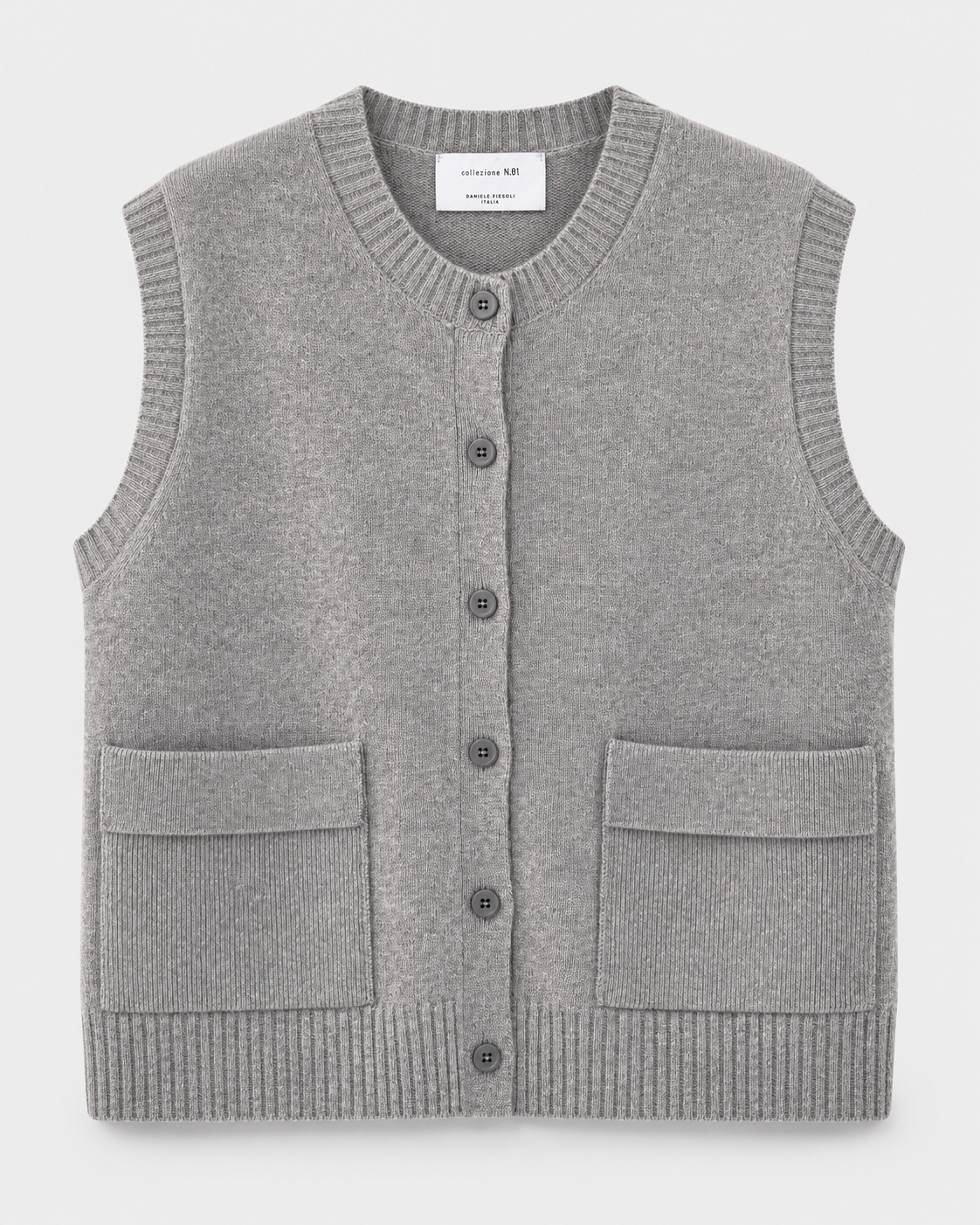Maglia gilet in misto cashmere