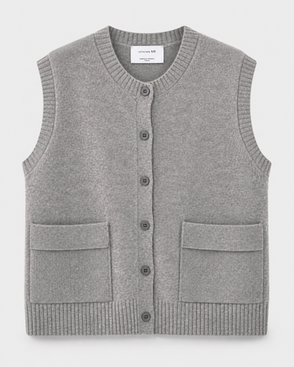 Maglia gilet in misto cashmere