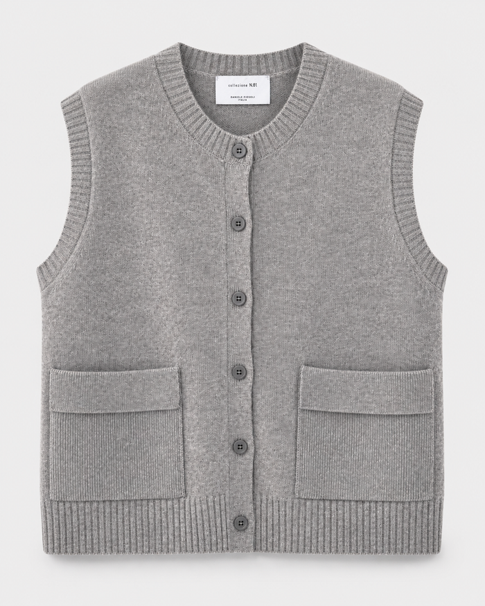 Maglia gilet in misto cashmere
