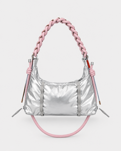 Borsa hobo mini in argento