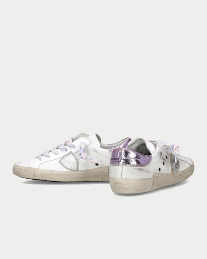 Sneakers Prsx Donna, Bianco Lilla metallizzato