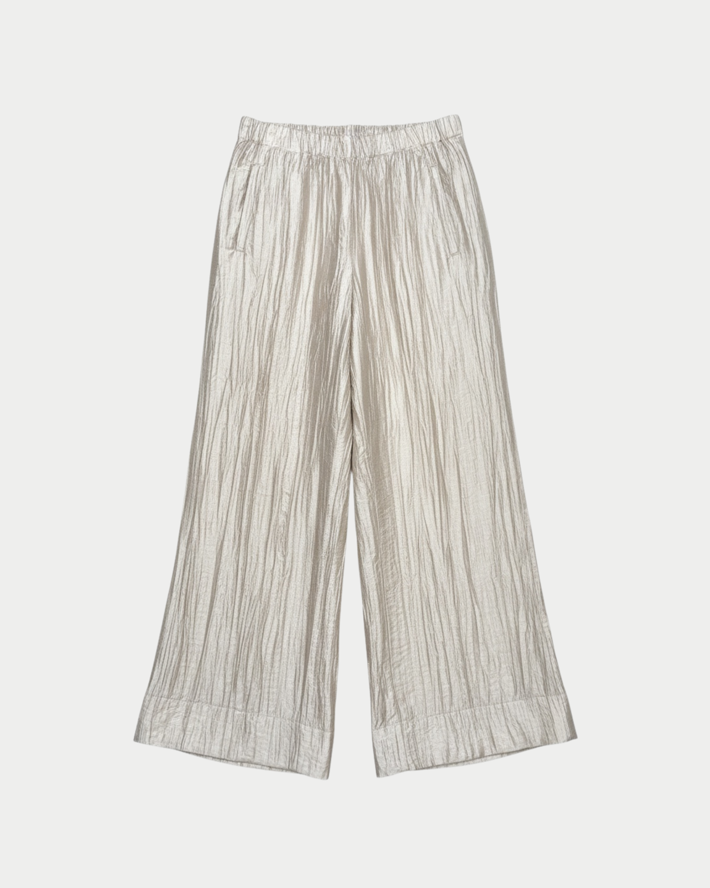 Draped effect palazzo trousers