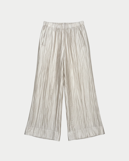 Draped effect palazzo trousers