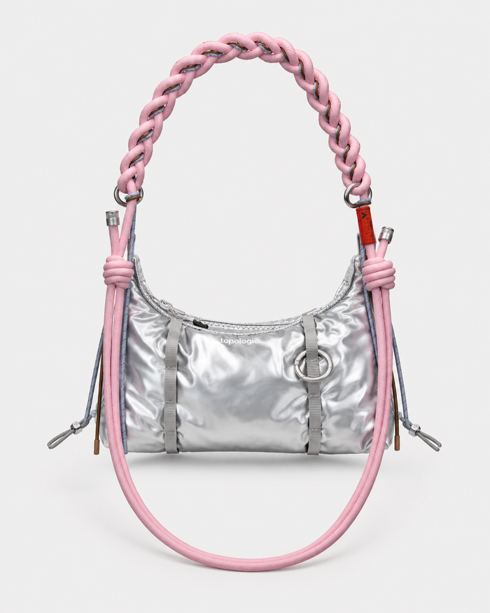 Borsa hobo mini in argento