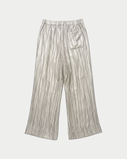 Draped effect palazzo trousers
