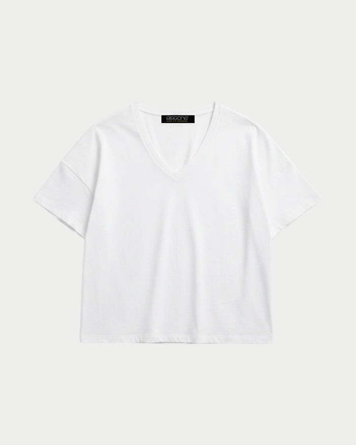 Oversized V-neck T-shirt