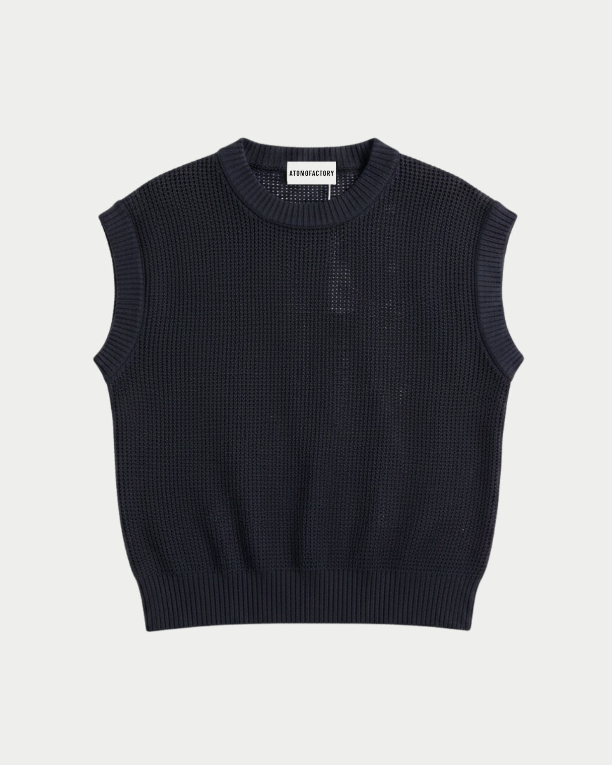 Open-knit sleeveless top