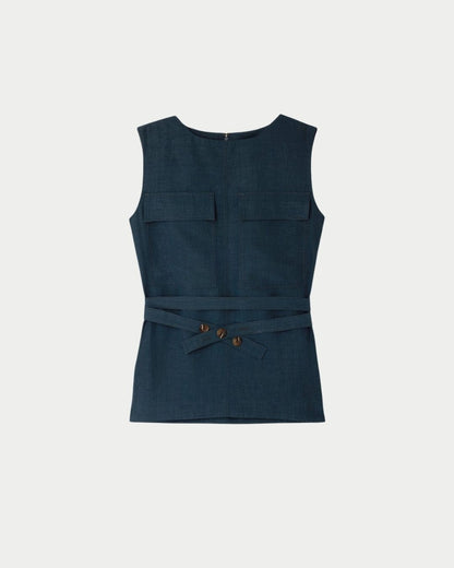 Isra lyocell and linen blouse top
