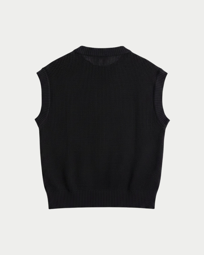 Open-knit sleeveless top