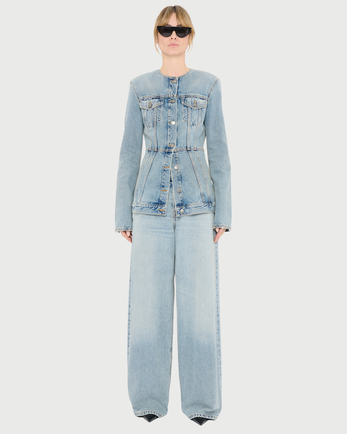 Giacca blazer in denim