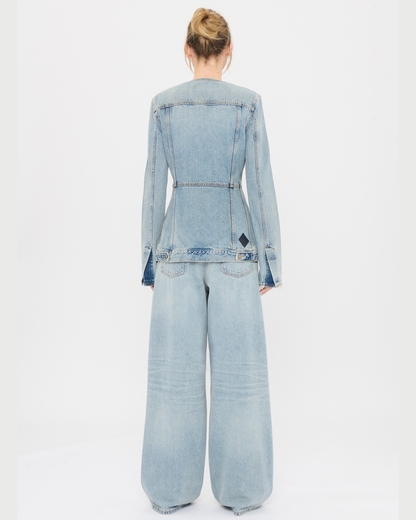 Giacca blazer in denim