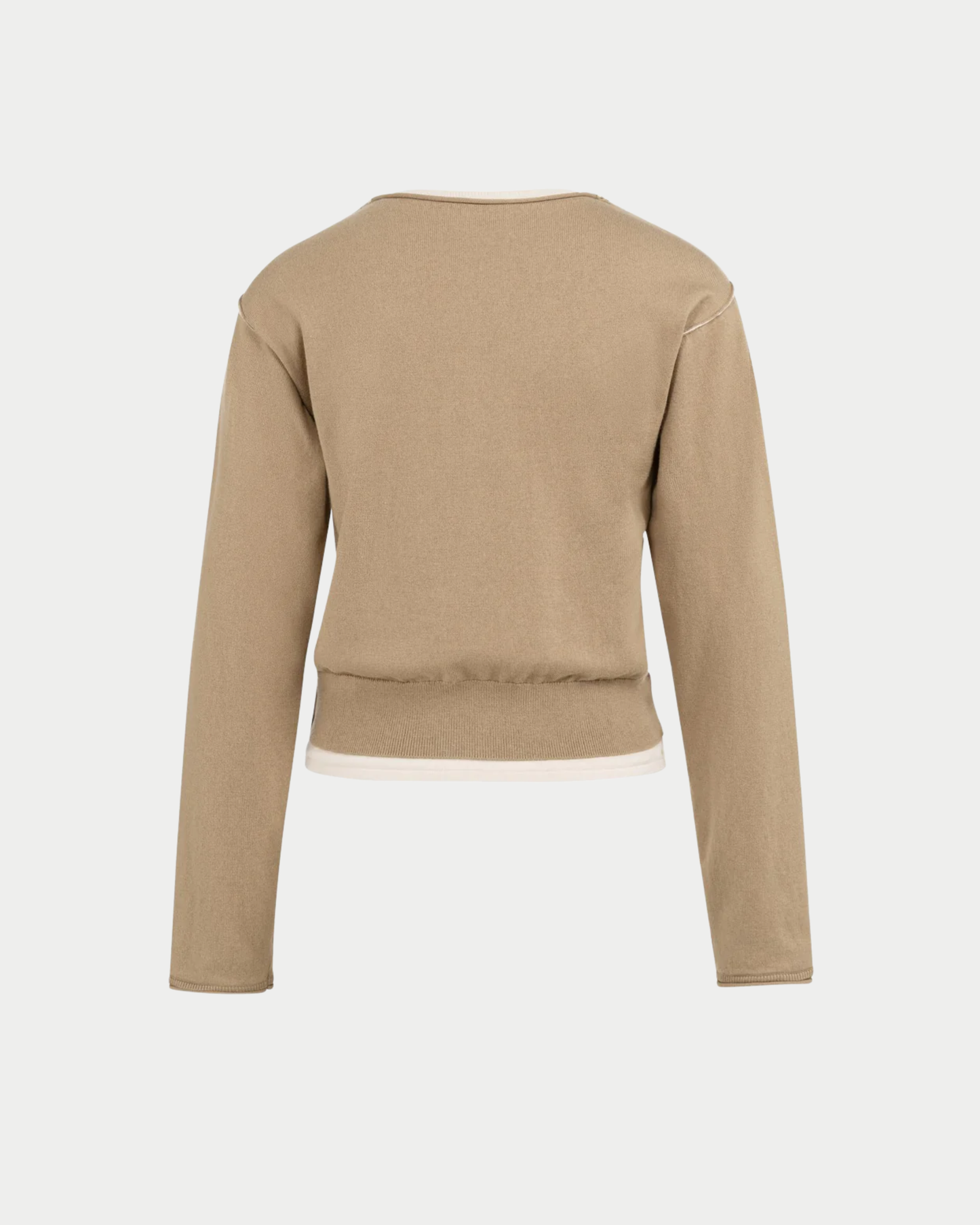 Maglia con scollo a contrasto