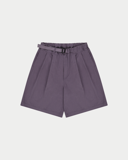 Pantaloni corti two tuck wide