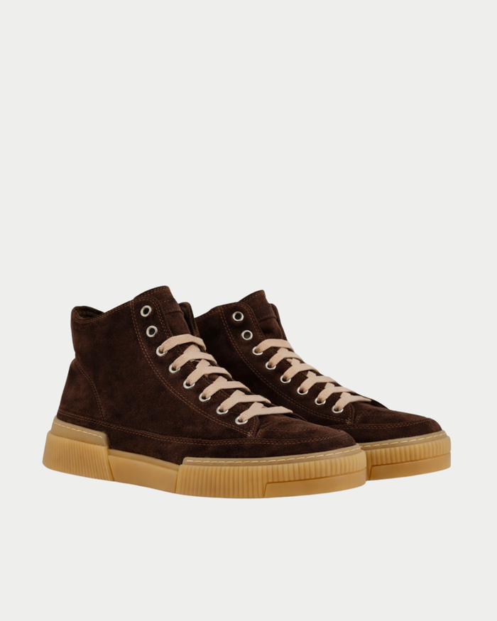 Sneaker alta in suede