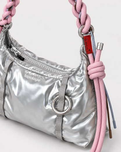Borsa hobo mini in argento
