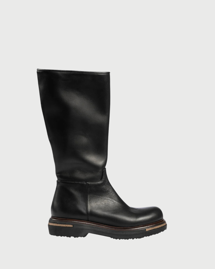 Stivale in pelle nera