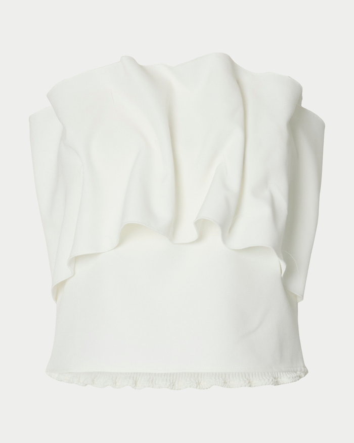 Top vinelle pleated bandeau
