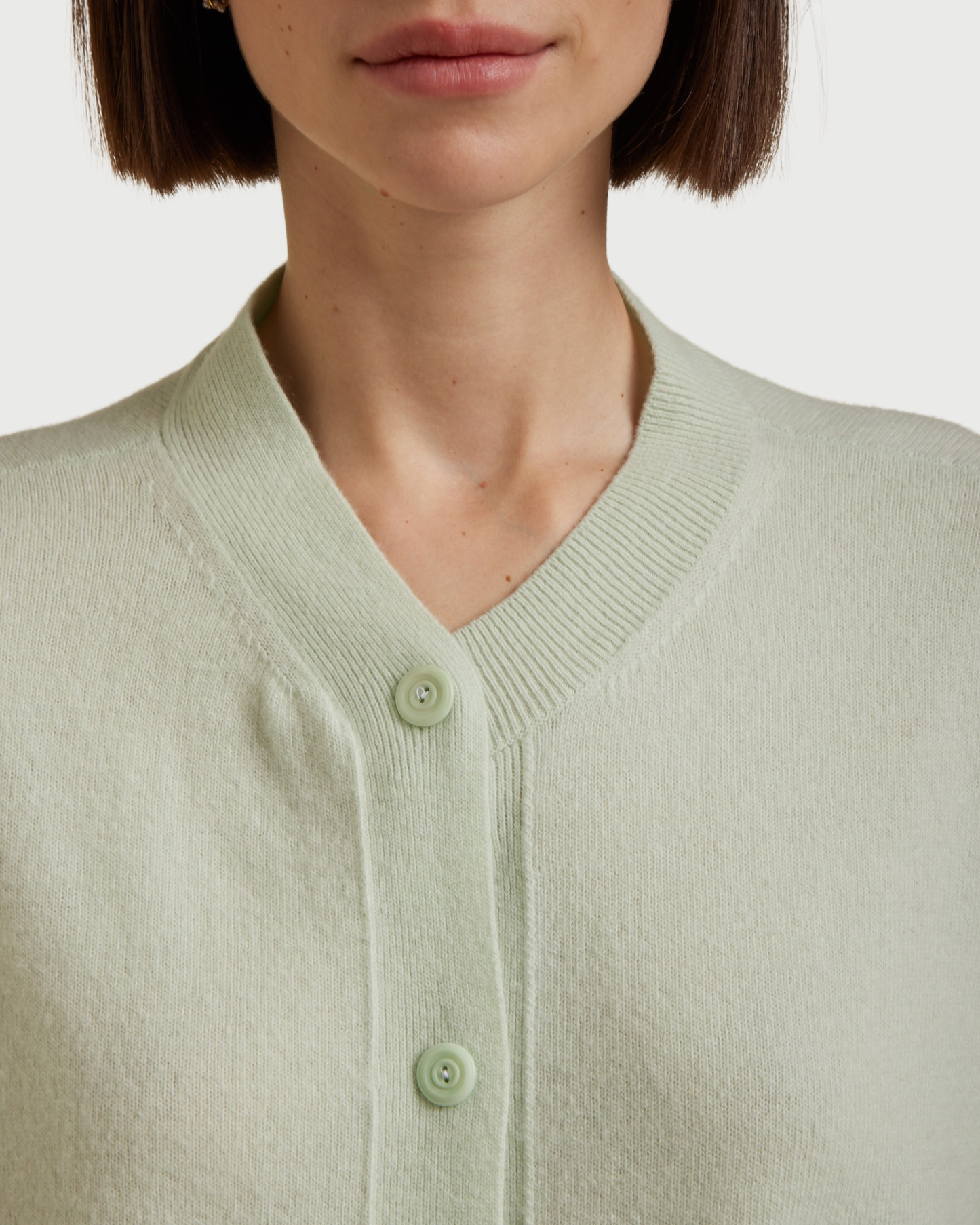 Cashmere-Mischung Cardigan Glattstrick