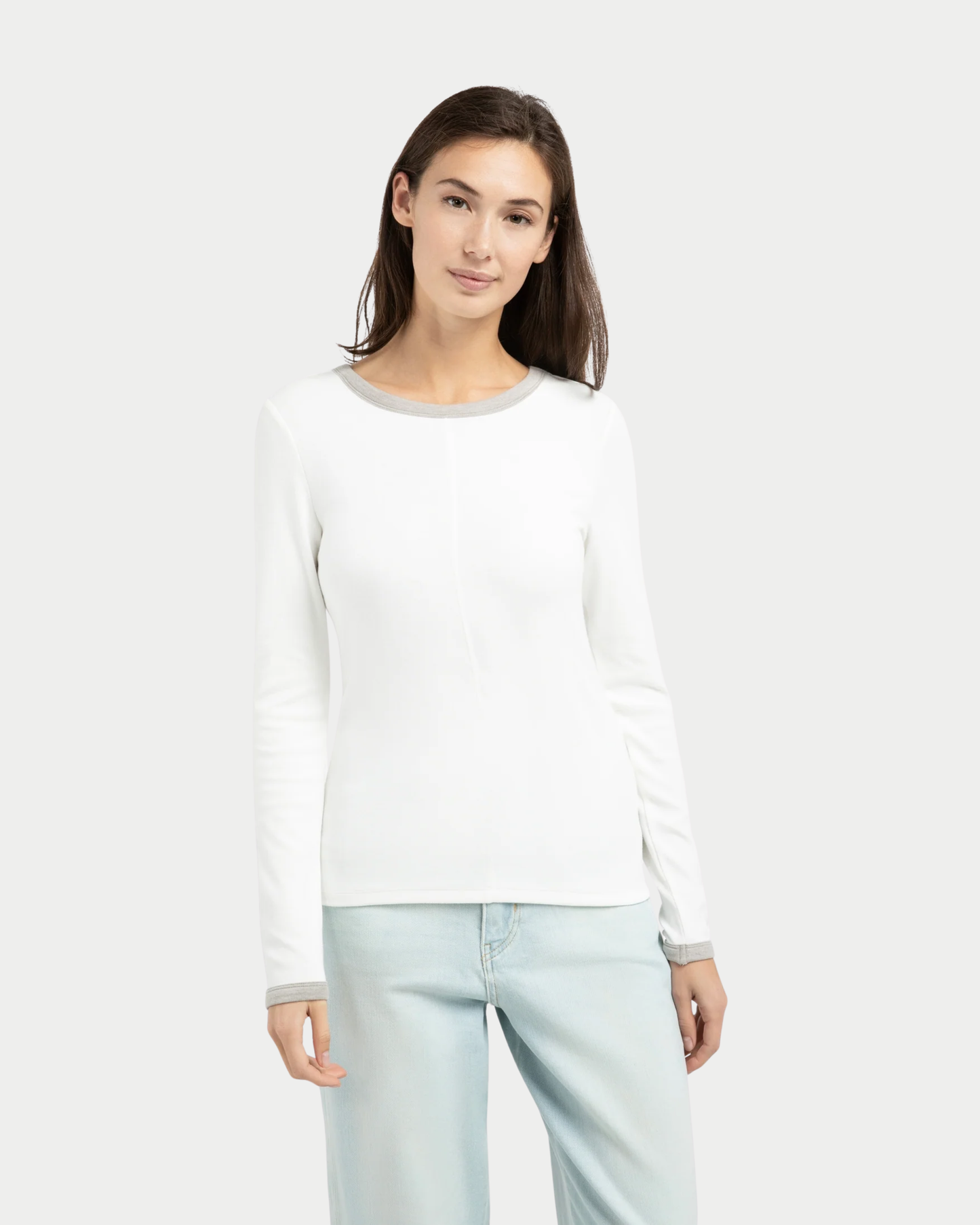 T-shirt a manica lunga con scollo rotondo