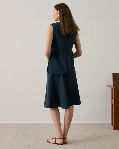 Isra lyocell and linen blouse top