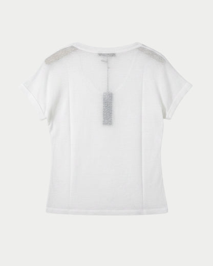 Regular fit T-shirt with U-neck and short sleeves