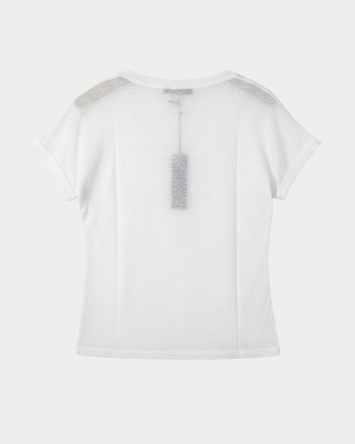 Regular fit T-shirt with U-neck and short sleeves