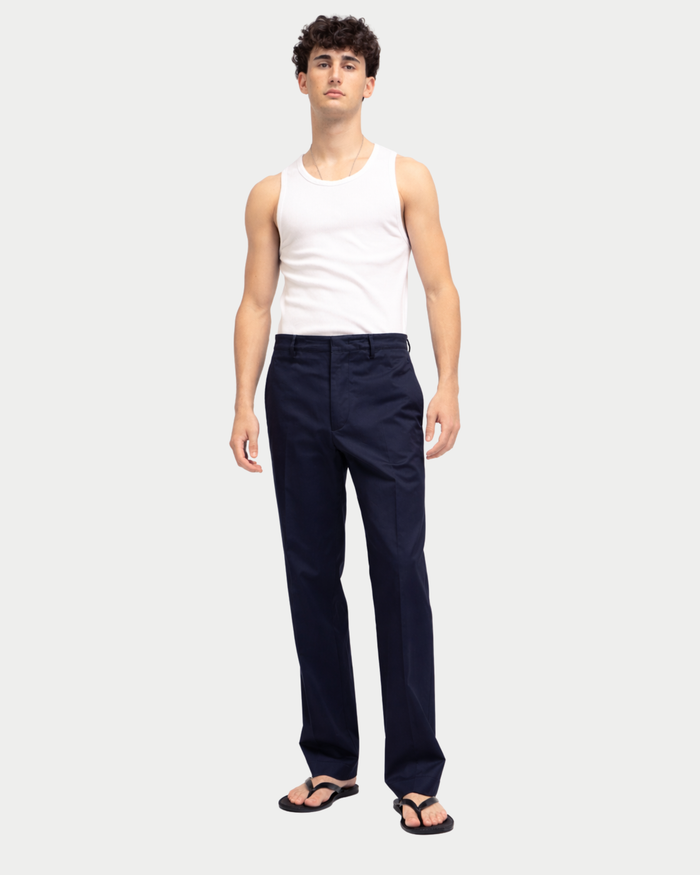 Pantaloni e-motion chino gamba ampia