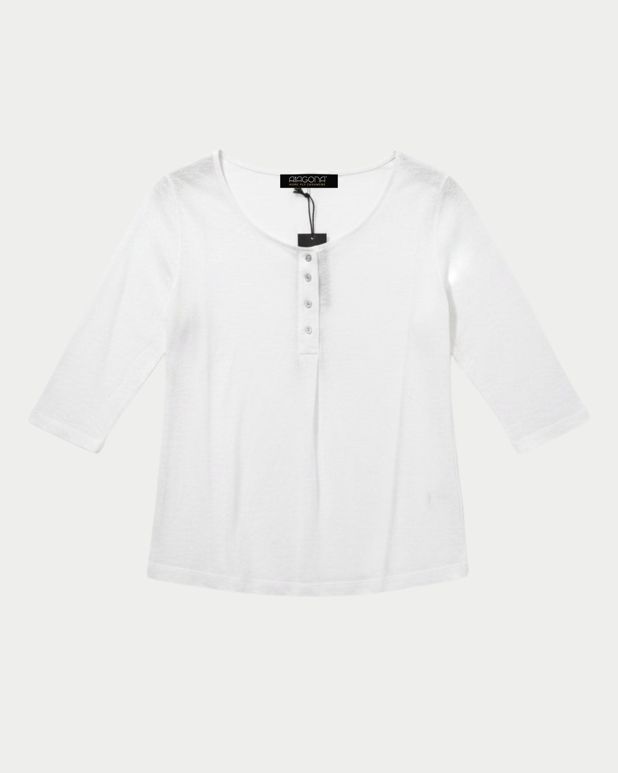 Henley R-neck 3/4 sleeve top