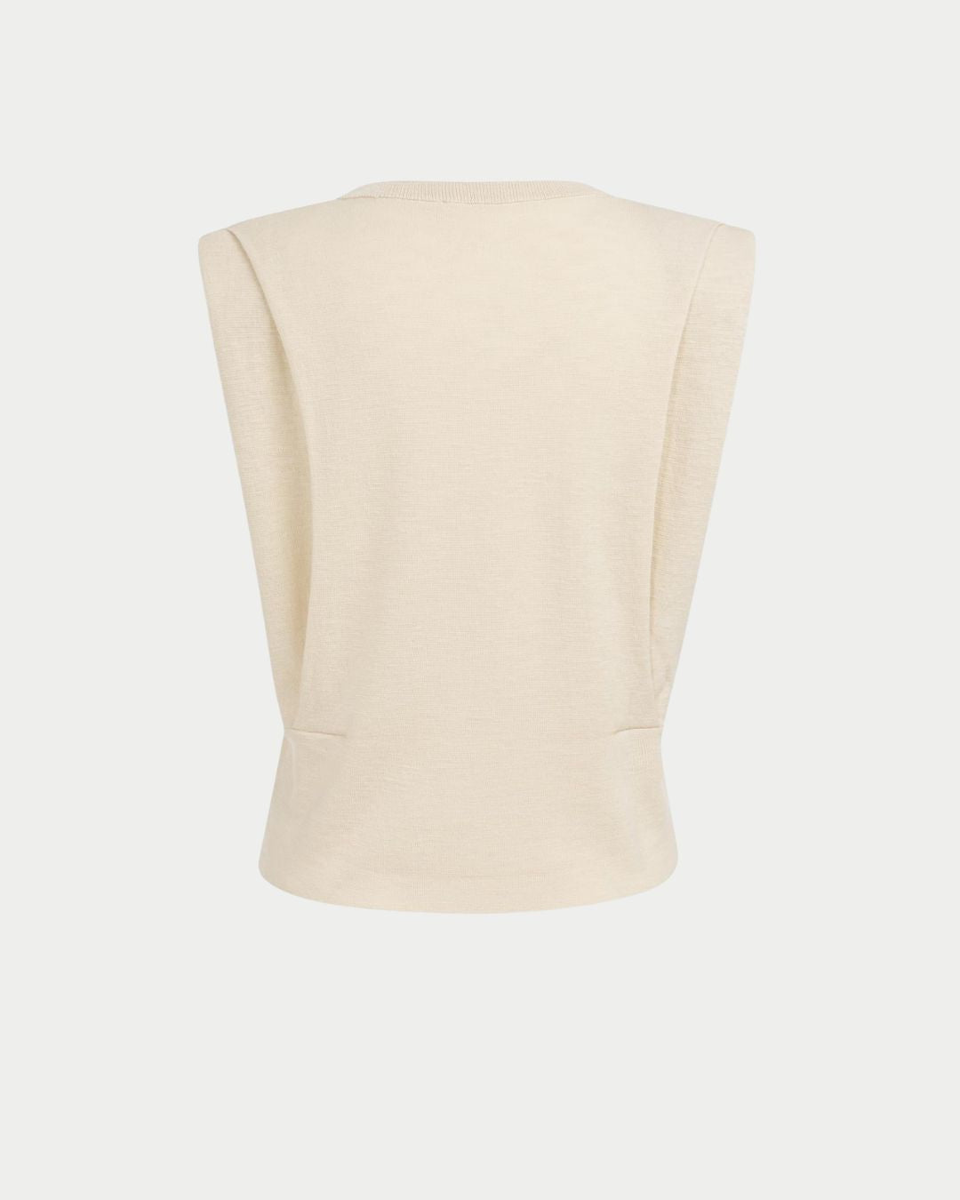 Maglia smanicata con dettaglio sulle spalle e bottoni