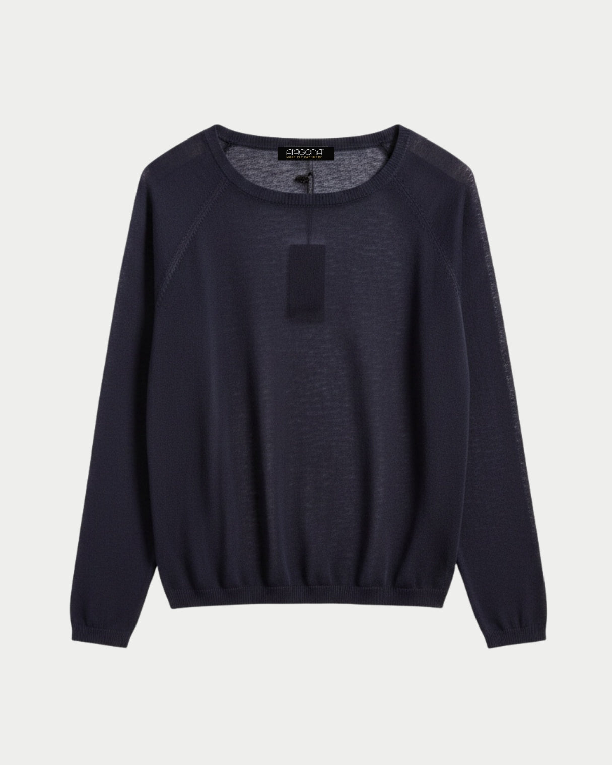 Boxy crewneck sweater with long raglan sleeves