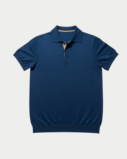 Knitwear polo con dettagli in contrasto