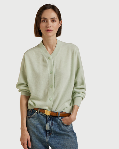 Cashmere-Mischung Cardigan Glattstrick
