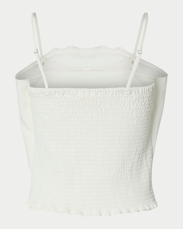 Top vinelle pleated bandeau