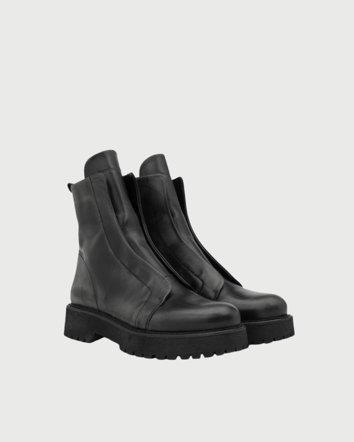 Boots in pelle nera