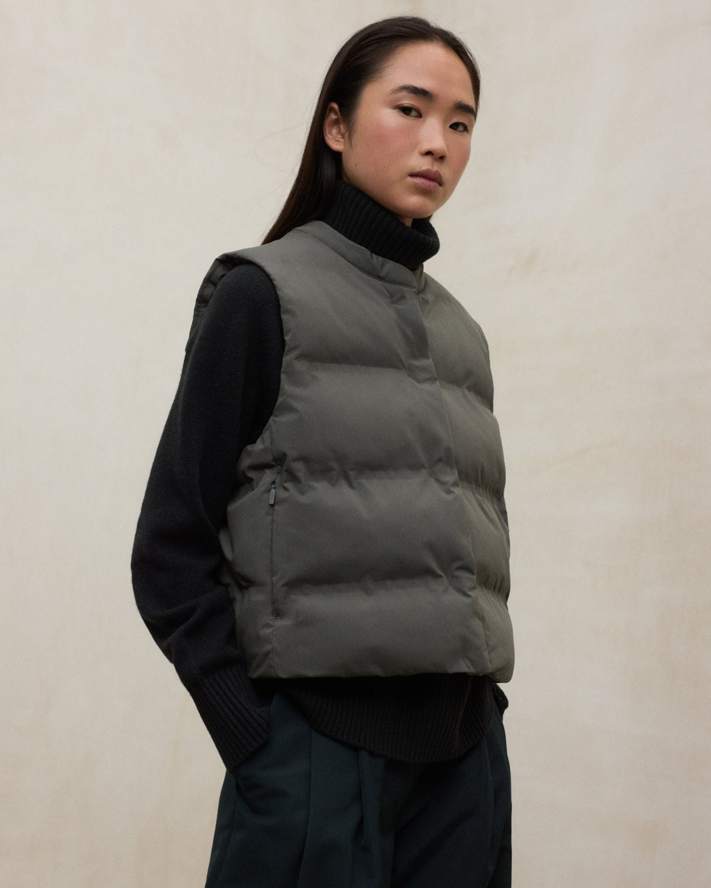 Recycelte Daunen-Gilet-Jacke