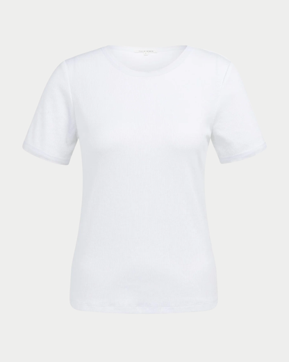 T-shirt con bordo in rete