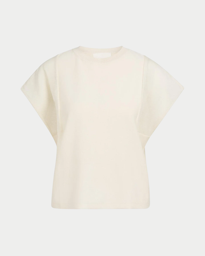 T-Shirt mit transparenten Kurzärmeln