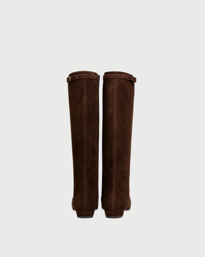 Overknee-Wildlederstiefel