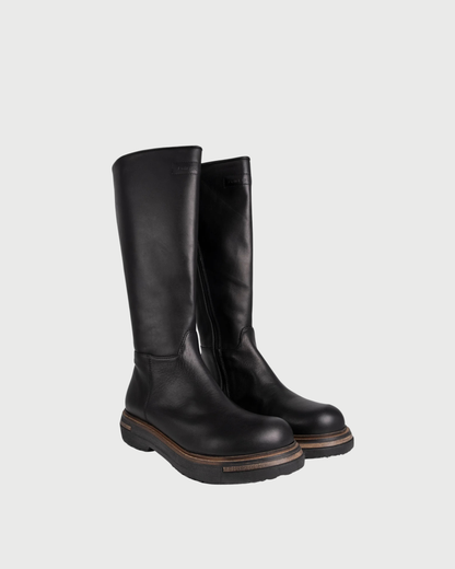 Stivale in pelle nera