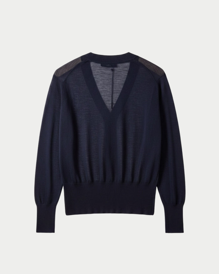 V-neck cardigan with 4 buttons